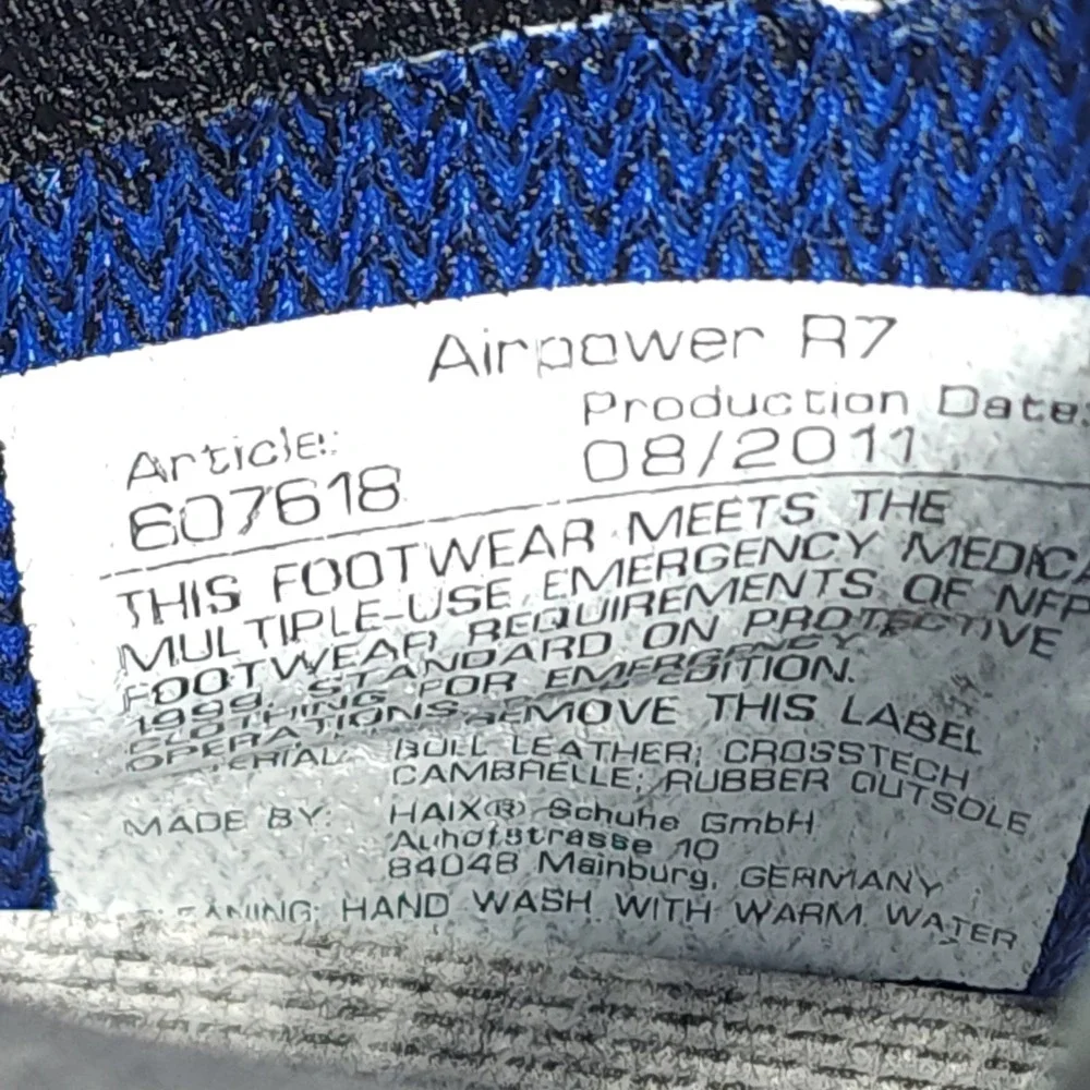 New Women's Haix AirPower R7‎ Crosstech Firefigher EMS / Duty Boots Size 6 W
